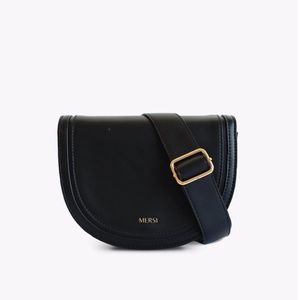 Mersi - Olivia Saddlebag in Black